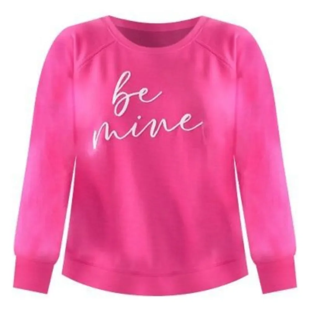 Philosophy Pink “Be Mine” Sweatshirt Valentine Embroidery Pullover Women’s M NWT